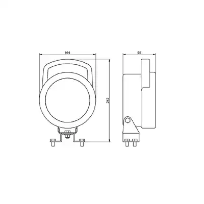 Faro da lavoro LED tondo diam 164mm magnetico_2