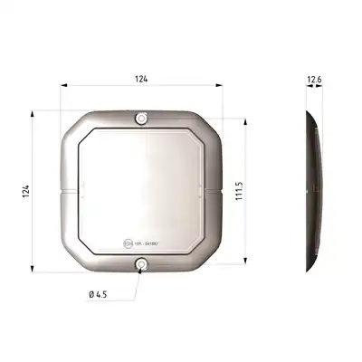 Deckenleuchte 4 LED 124x124mm_1