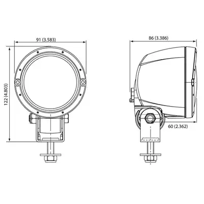 Phare de travail Halogène 12V, 24V, 36V, 48V, 80V_2