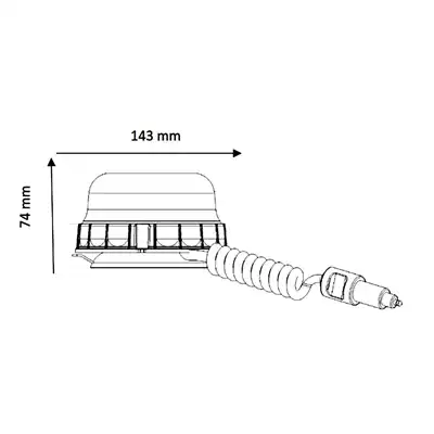 Gyrophare led PEGASUS magnet 1 ventouse rotatif_1
