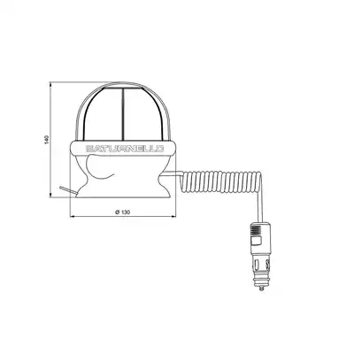 Gyrophare SATURNELLO LED magnetique 1 ventouse_1