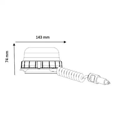 Gyrophare LED PEGASUS magnet 1ventouse 3 fonctions_1