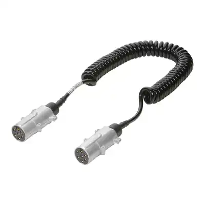 Câble spiralé remorques 24N + Fiche Métal Lg 3.5M_0