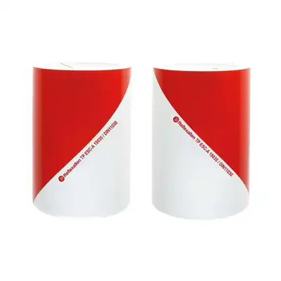 Set rouleaux Chevron Rouge/Blanc Classe A 45 m_0