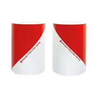 Set rouleaux Chevron Rouge/Blanc Classe A 45 m