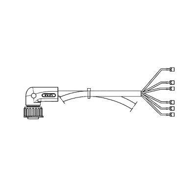 Cablaggio fanale post 7 pin 90° connettore 4000 mm_0