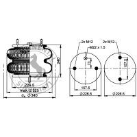 Coussins pneumatique deux plis avec plaques, CONTI