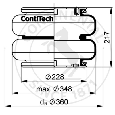 Zweifaltenbalg komplett mit Platten, CONTI_1