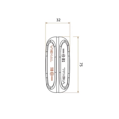 Luce d'ingombro LED 12/24V trasparente + rosso_3