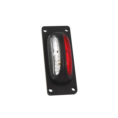 Luce d'ingombro LED 12/24V trasparente + rosso_0