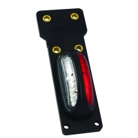 Fanale di posizione 12/24V LED rosso/bianco - d/s