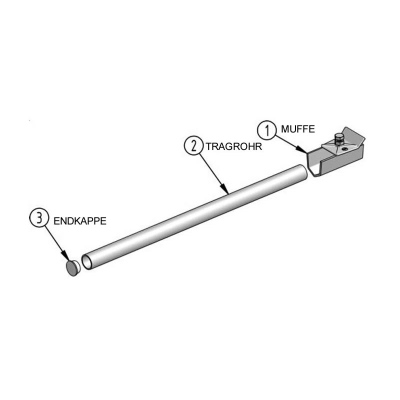 Support, tube 700mm zingué_0