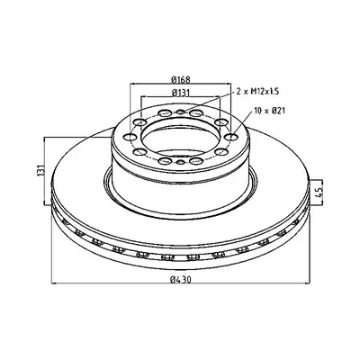 Disque de frein pour MERCEDES Actros, Antos, Knorr_1