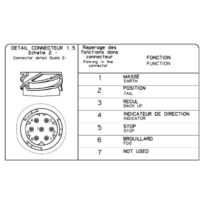 Fanale posteriore Destro, cicalino, AMP 1.5 -7 pin_3