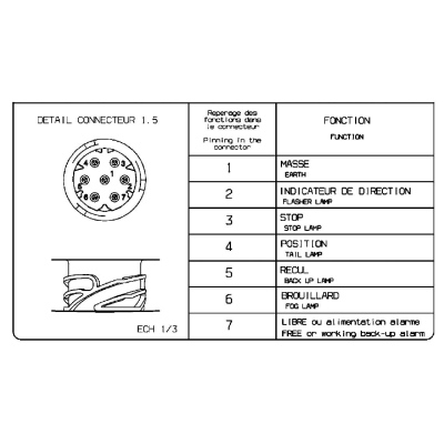 Fanale posteriore Destro, cicalino, AMP 1.5-7 pin_2