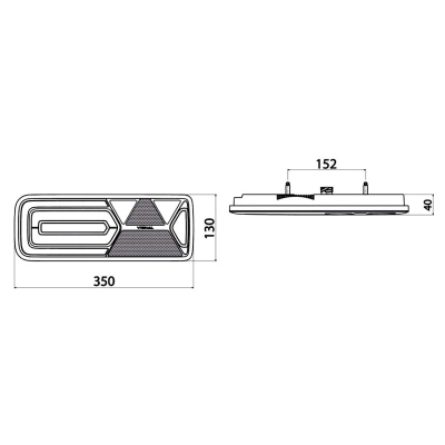 Fanale posteriore LED Destro 24V, Catarifrangente_2