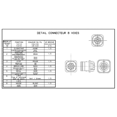 Fanale posteriore Destro,connettore posteriore DAF_2