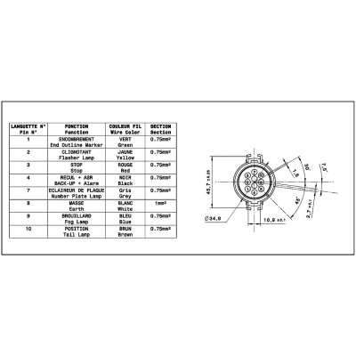 Heckleuchte Links + IVECO Anschlussstecker hi._3