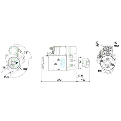 Démarreur PRESOLITE pour Mercedes 24V 7.5kW_4