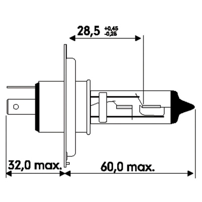 Lampadina 24V 75/70W H4 OSRAM_1