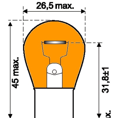 Lampadina 12V 21W, colore arancio OSRAM_1