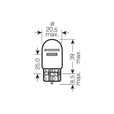 Lampadina 12V 21/5W W3x16q_1