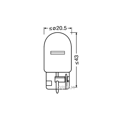 Glühlampe 12V 21W Glassockel W3X16d OSRAM_1