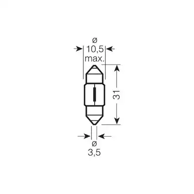 Ampoule 12V 10W SV8,5-8 soffite OSRAM_1