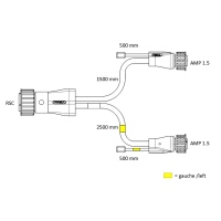 Cavo fanale post. cavi piatti, sovrastampaggio 16V