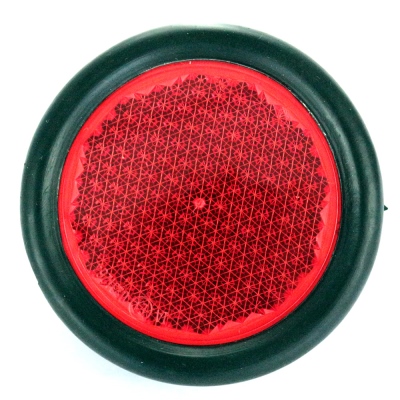 Catadiottro 80mm rosso con 2 vite M6_0