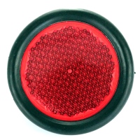 Catadioptre 80mm rouge avec 2 vis M6