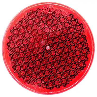 Vetro di ricambio rosso Ø80mm per catadiottro_0