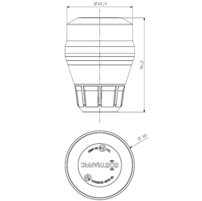 Rundumkennleuchte Ø 66mm LED, 12/24V_1