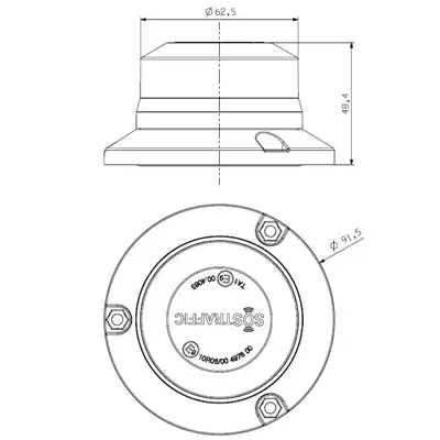 Feu tournant Ø 62,5mm LED, 12/24V_1