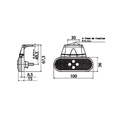 Side marker LED 24V ambra_1