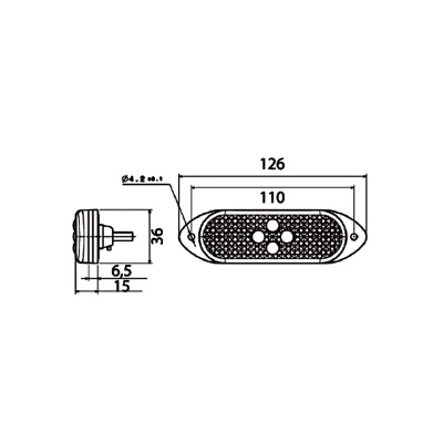 Side marker LED 24V ambra_1