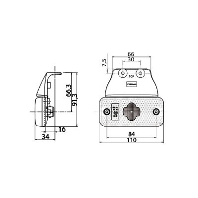 Feu de position latéral LED 24V ambre _1