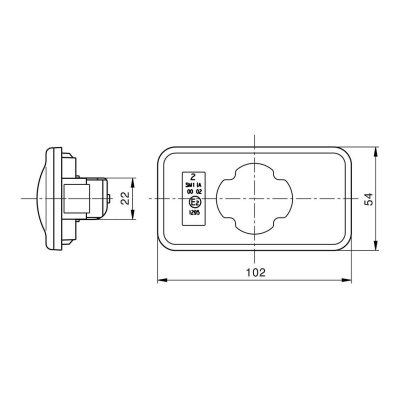 Side marker PC LED 24V ambra_1