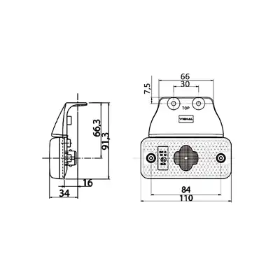 Side marker LED 24V ambra _1