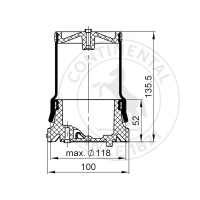 Luftfederbalg mit Kunststoffkolben für Sitz, CONTI
