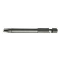 Punta per cacciavite maschio, 1/4", T10 buco, lg.