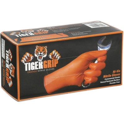 Gants jetables en nitrile, orange, 100pcs Taille L_2