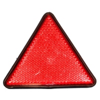 Catadioptre triangulaire rouge avec 2 vis M5