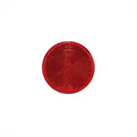 Catadiottro rosso, autocollante Ø80mm