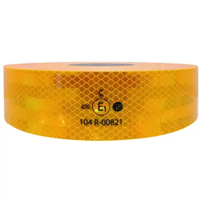 Bande autocollante réfléchissant jaune 12.5mx50mm_0