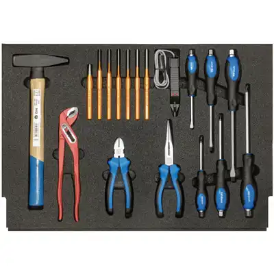 Kit pour servante d’atelier, outils à main, 18 p._0