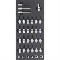 Assortiment  de douilles mâles, 34 pièces