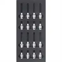 Kit Clé à douille, empreinte T, 16 pièces