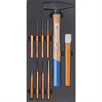 Jeu de marteau/ burins, 10 pièces