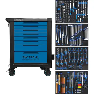 Chariot d’atelier prof. TT801, bleu, 246 pièces_3